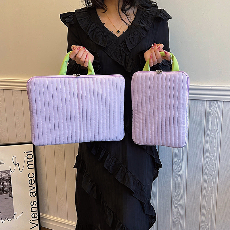 Fresh Contrast Color Portable Liner Notebook Laptop Bags