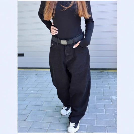 Women's Glamorous Charming Slouchy Russian Autumn Jeans