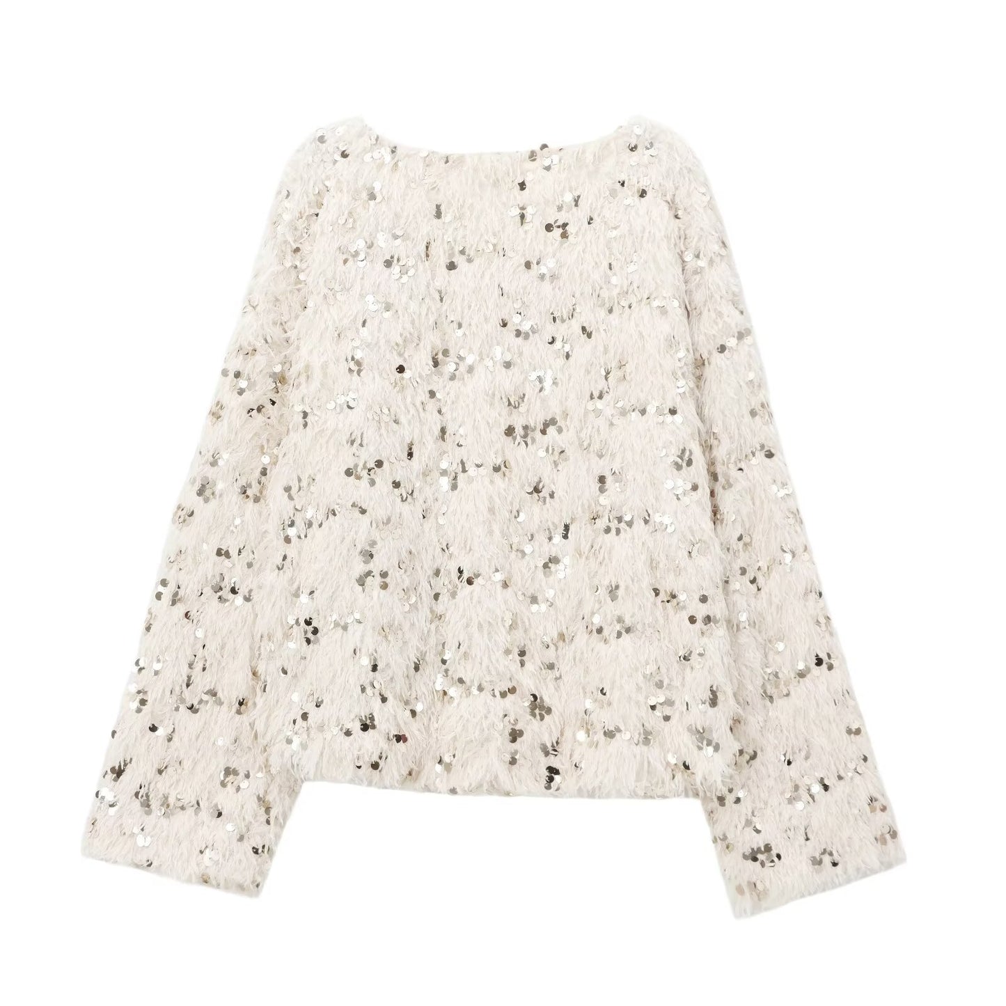 Women's High-grade Sequined Tassel Long Sleeve Sweaters