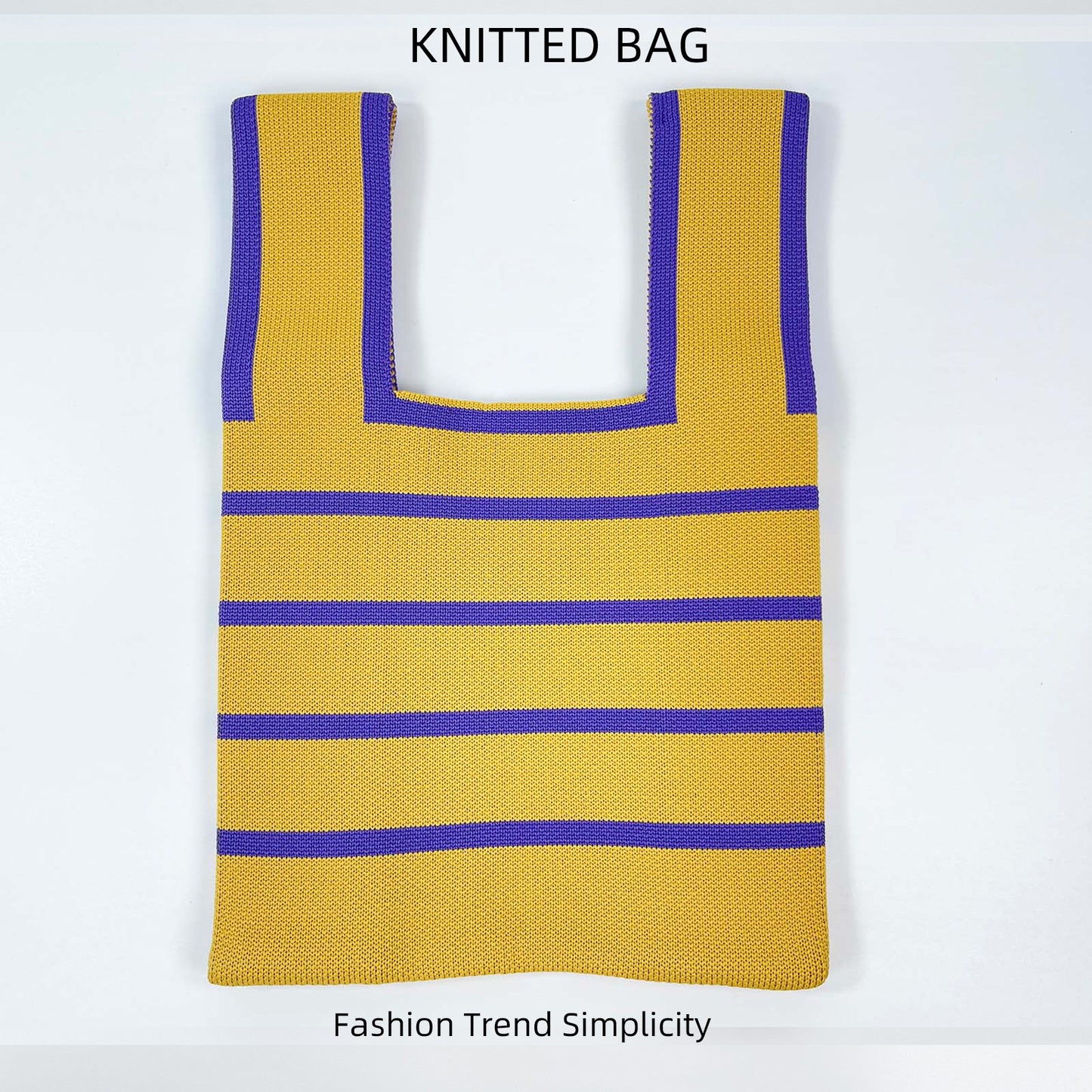 Women's Flower Knitted Large Capacity Totes Wrist Handbags