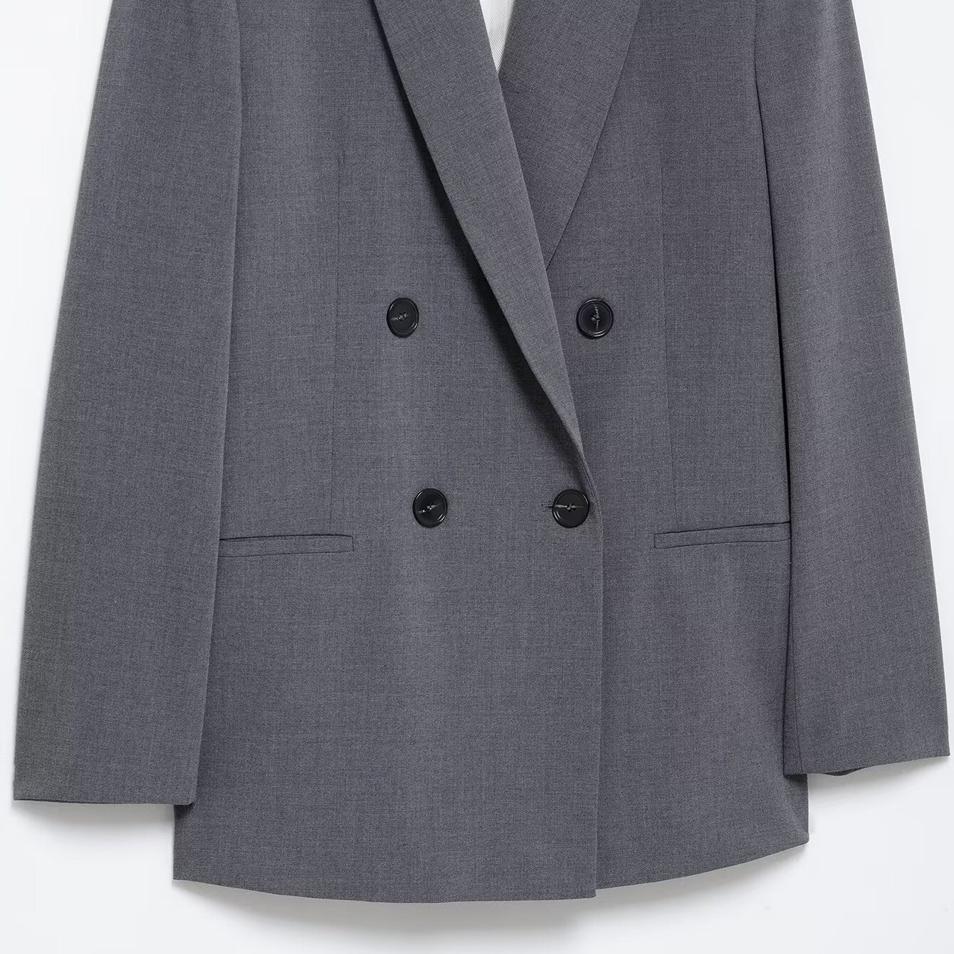 Women's Homemade Classic Padded Shoulder Double Breasted Blazers