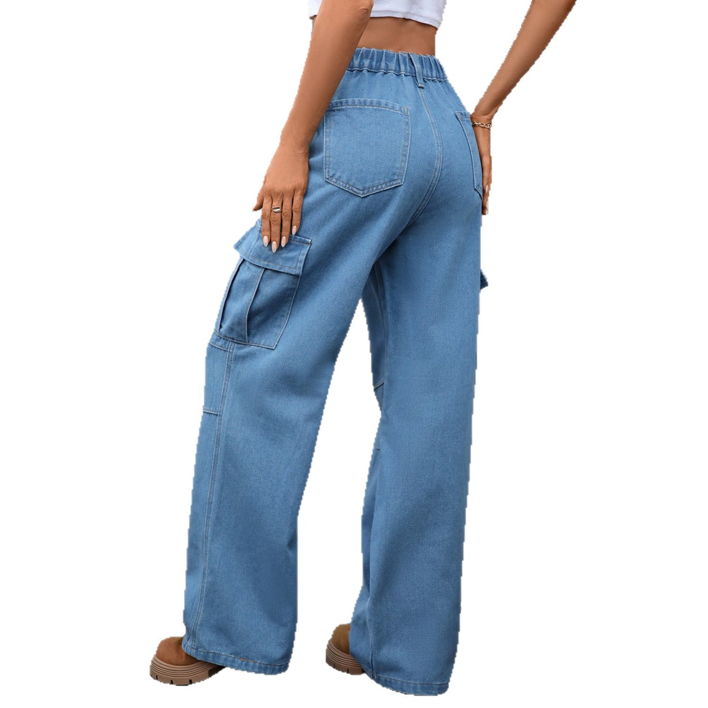 Women's Autumn Loose Slimming Blue Denim Casual Jeans