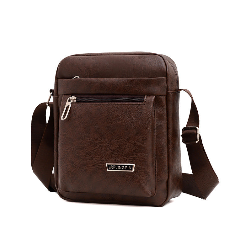 Men's Korean Style Large Capacity Leather Men's Shoulder Bags