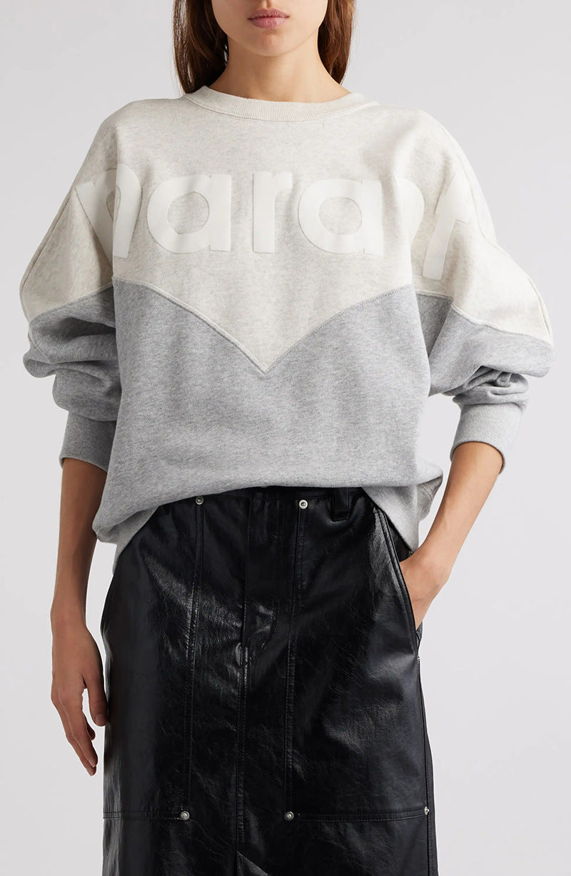 Women's Minority Classic Flocking Color Blocking Fleece Fleece-lined Sweaters