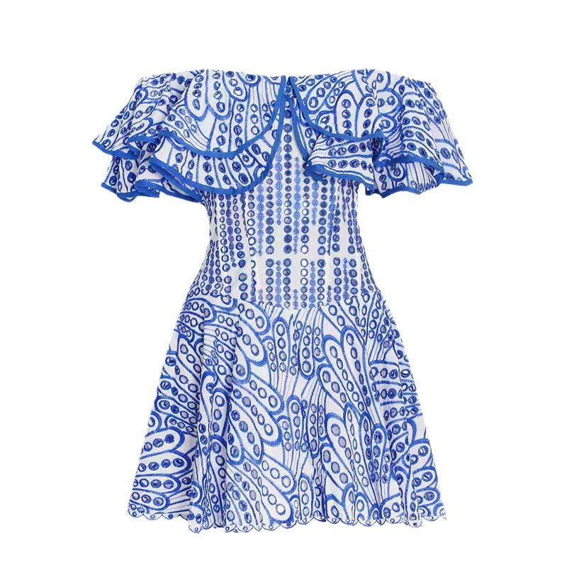Australian Fashion Design Elegant Spring Waist Embroidered Cinched Dresses