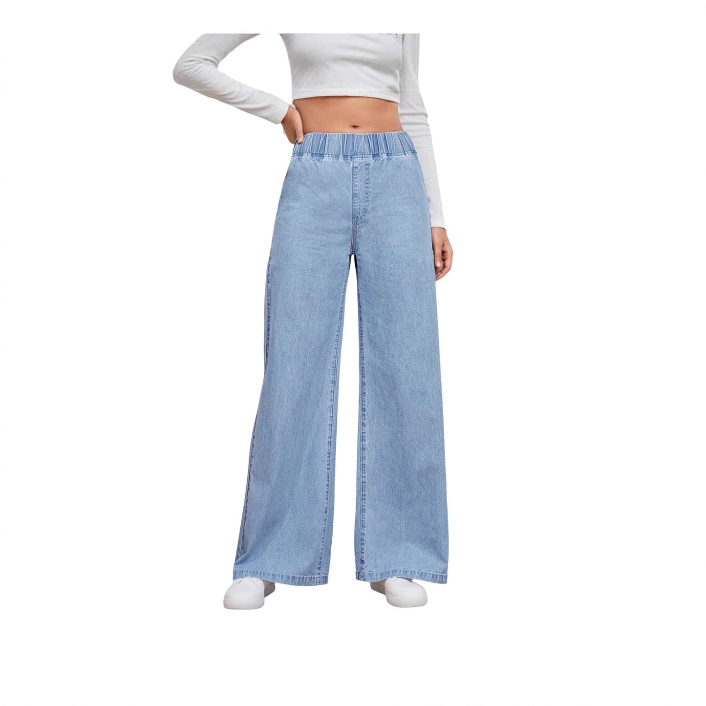 Fashion Attractive Women's Casual Elastic Waist Women's Jeans