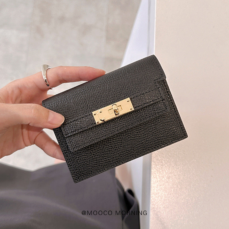 Women's Kelly Design Leather License Storage Large Capacity Card Holder