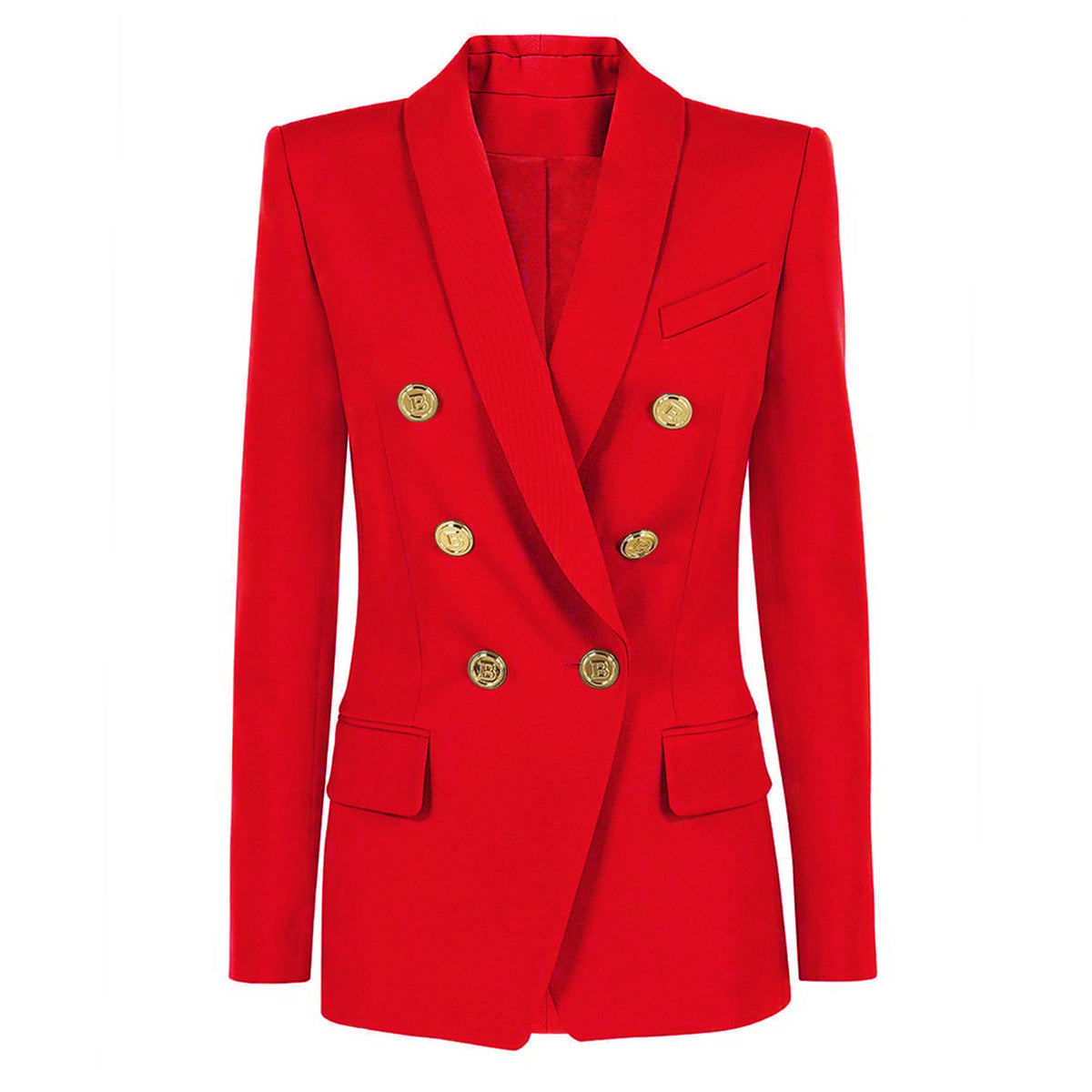 Women's Senior Classic Green Collar High Quality Blazers