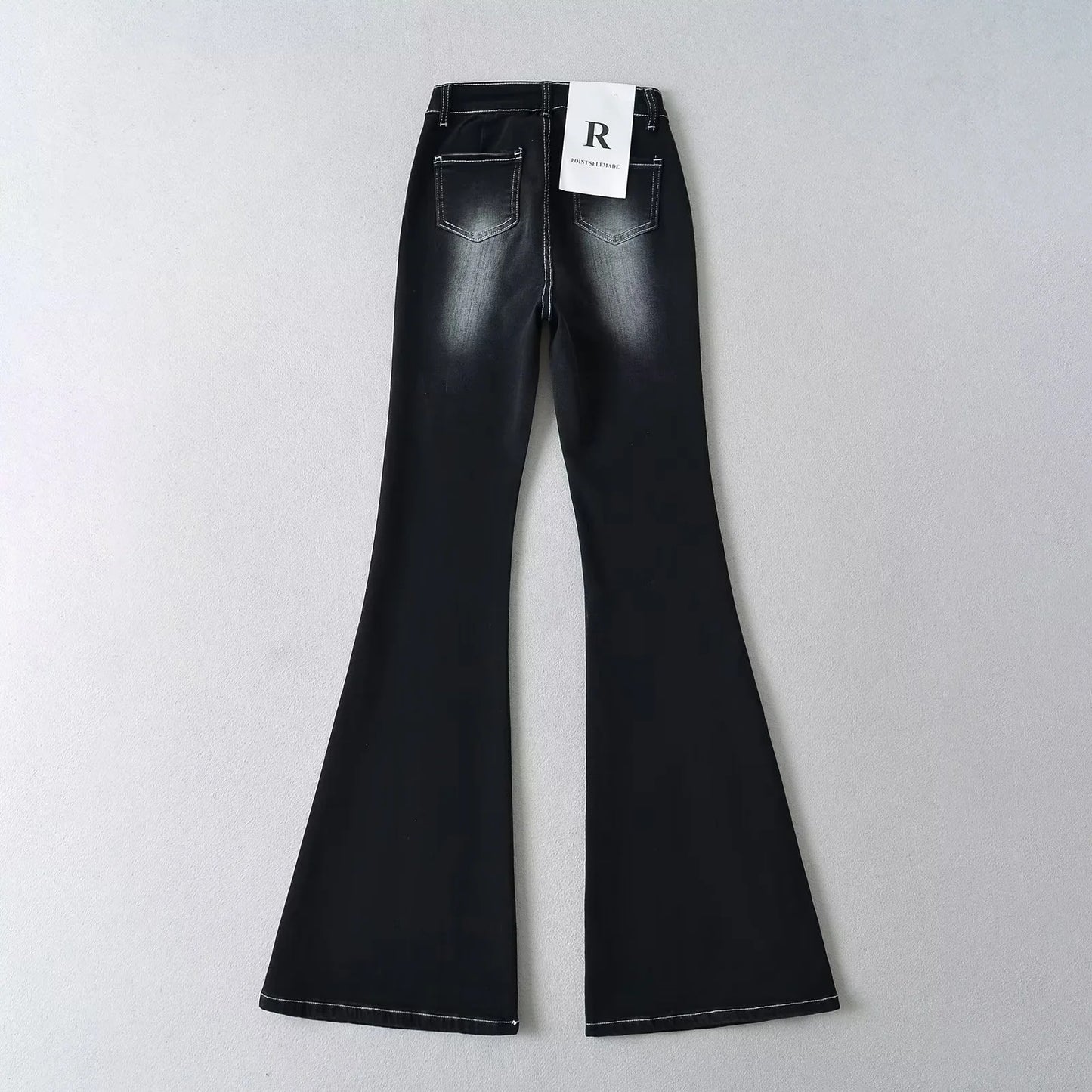 Women's Open Line Front Pocket Flared Summer Jeans