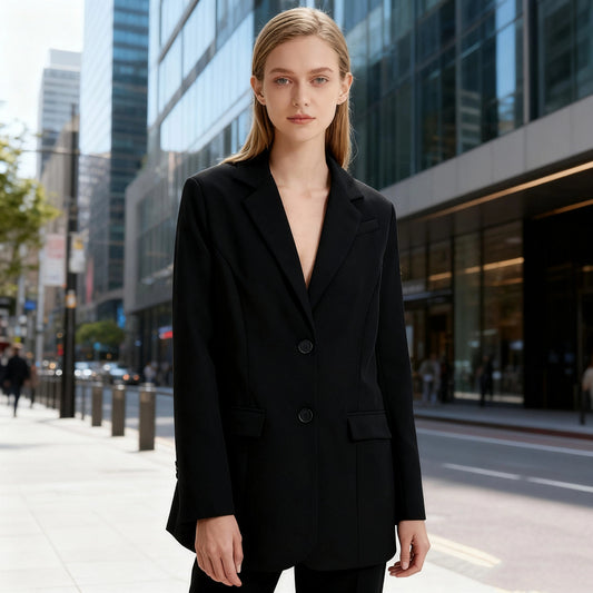 Women's Commute Style Simple Single-breasted Tight Waist Slim Blazers