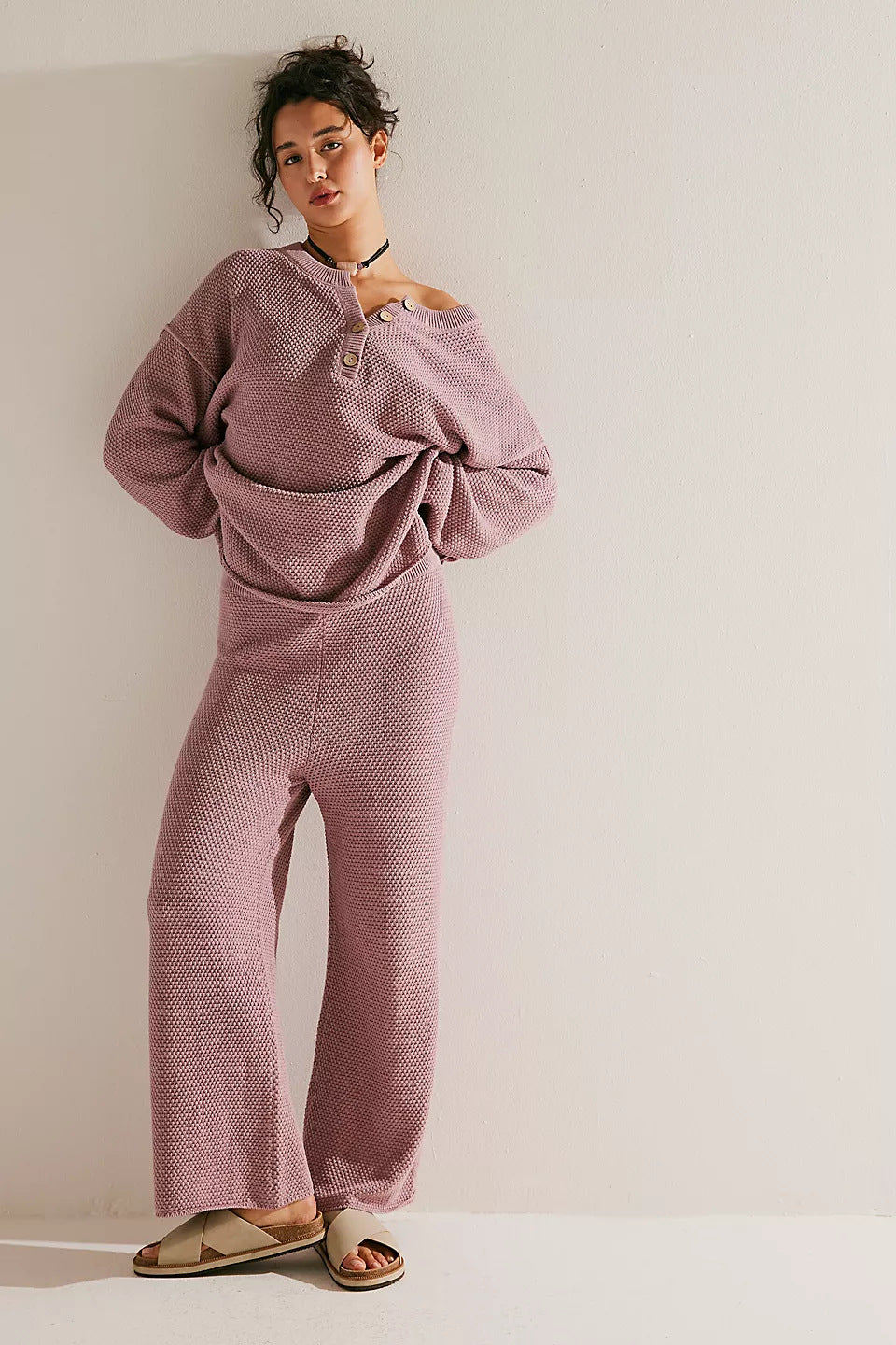 Women's Autumn Knitted Long Sleeve Loose Casual Suits