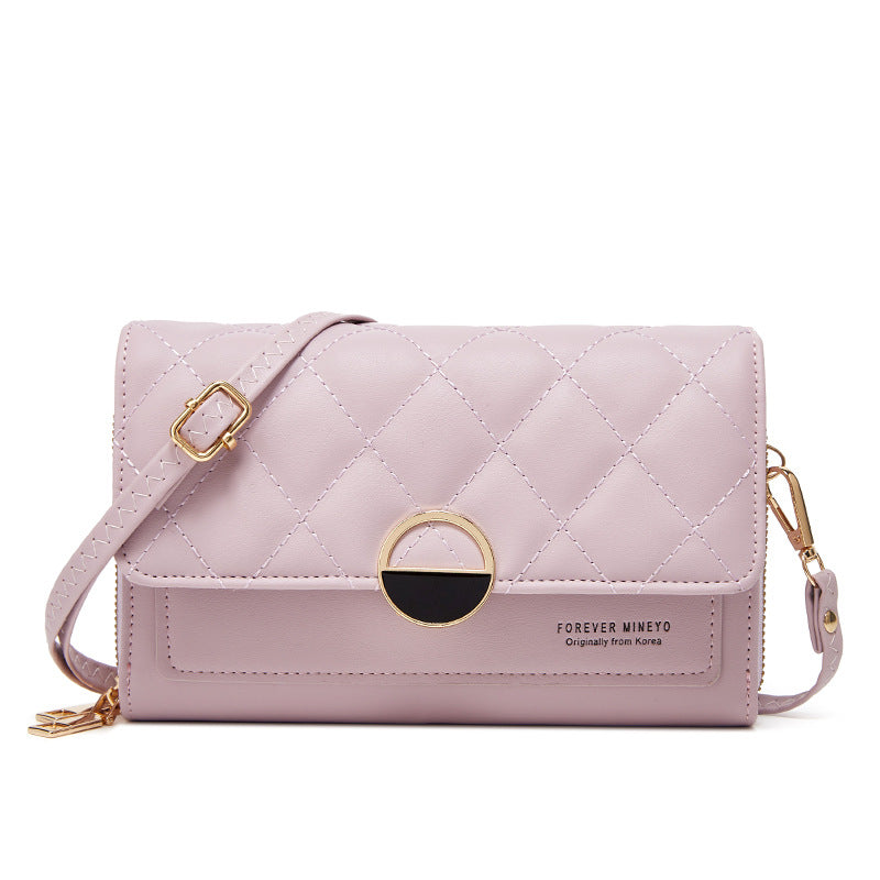 Women's Diamond Cell Fashion Embroidered Large Coin Purses