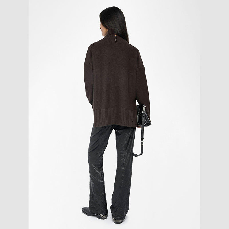 Women's Winter French Niche Skull Pattern Jacquard Sweaters