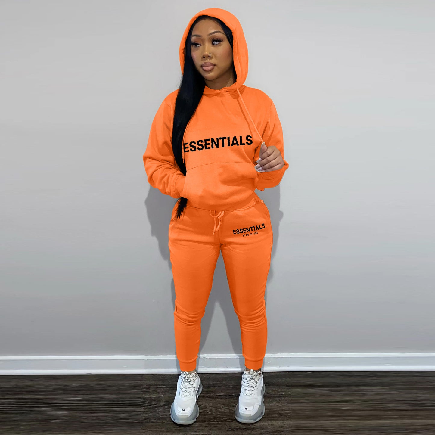 Women's Fashion Chest Casual Hooded Set Suits
