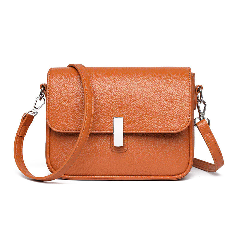 Women's Korean Style Simple Textured Retro Crossbody Bags