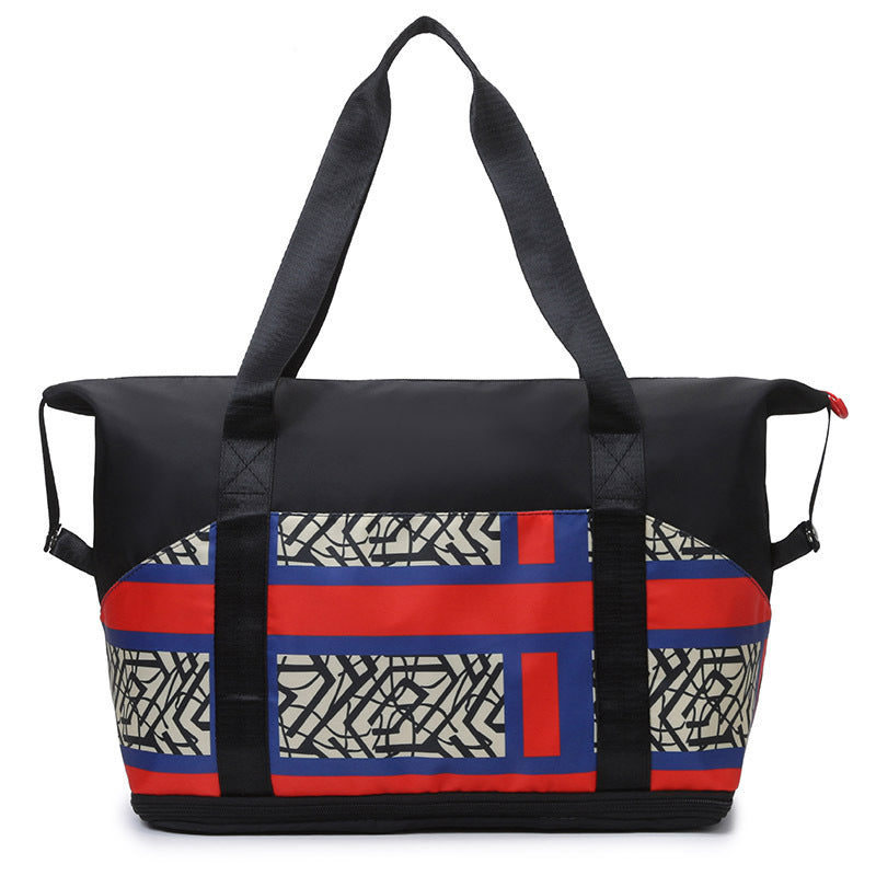 Fitness Contrast Color Check Gymnastic Valise Dry Bags