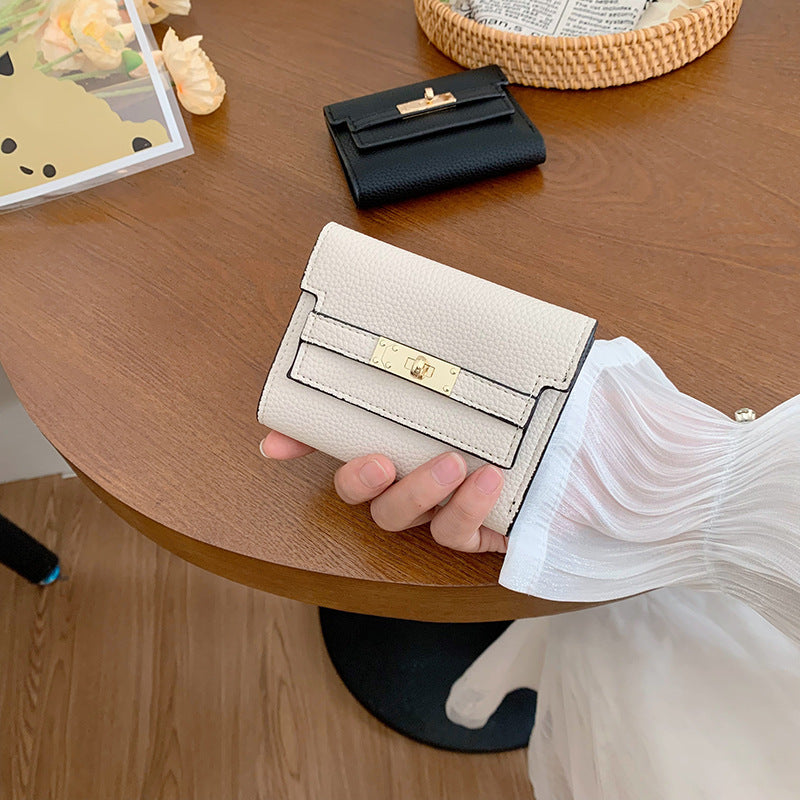 Women's New High-grade Short Folding Clutch Ladies Wallets