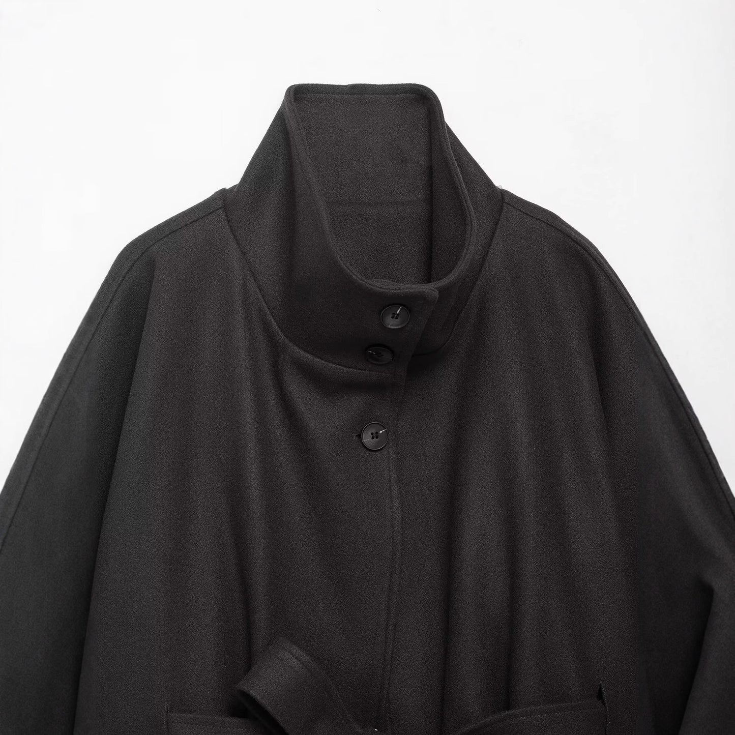 Women's Autumn Casual Versatile Stand Collar Long Sleeve Belt Trench Coats