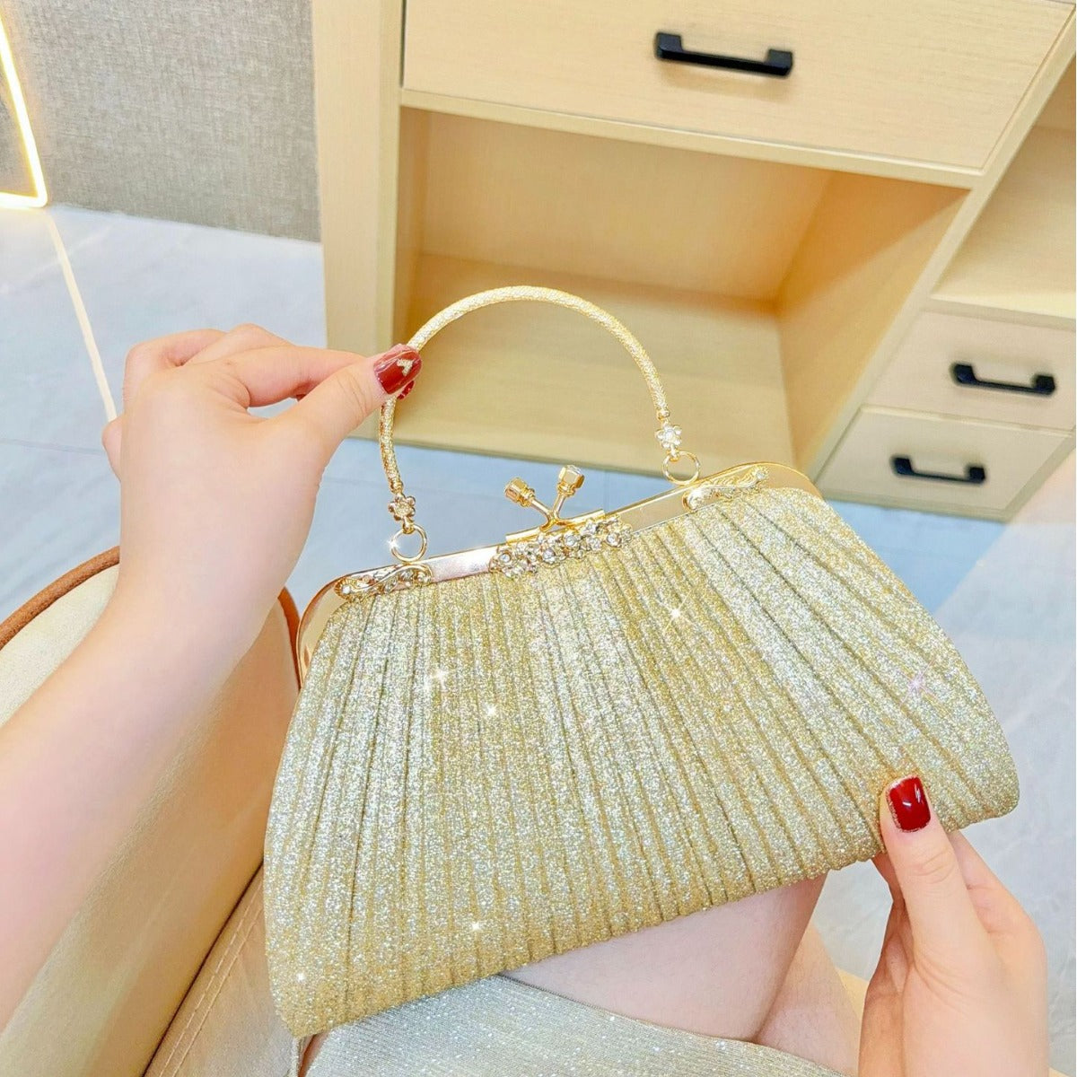 Women's Clutch Dinner Tassel Diamond Hand Carrying Bags
