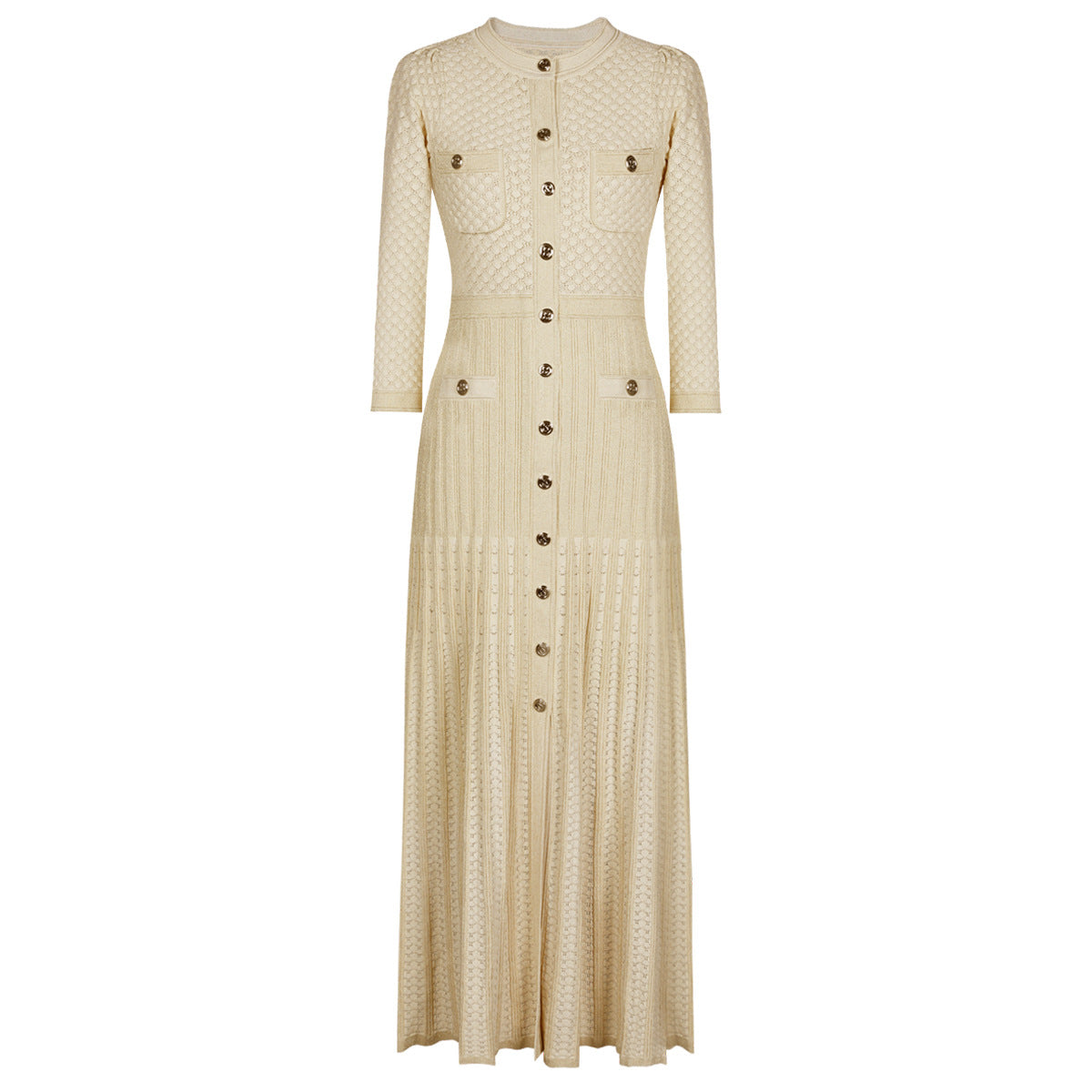 High Quality Fashion Knitted Round Neck Slim Slimming Dresses