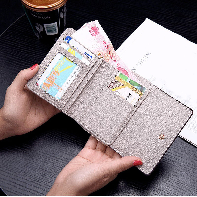 Women's Short Multiple Slots Large Capacity Expanding Ladies Wallets
