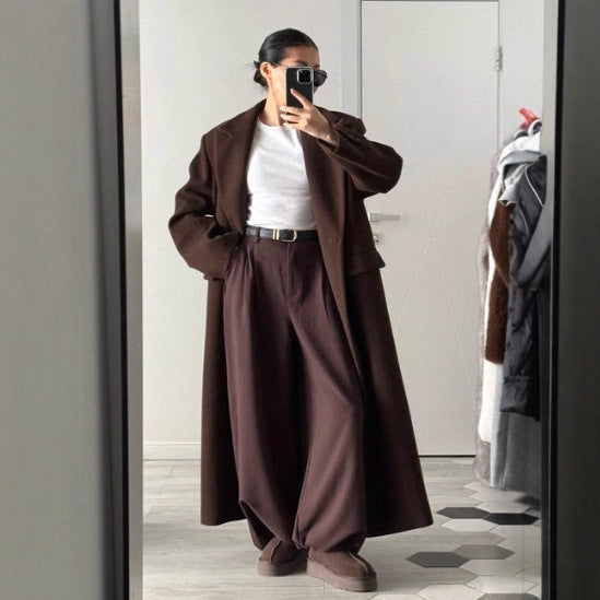 Women's Retro Wear Fashion Trousers High Waist Pants