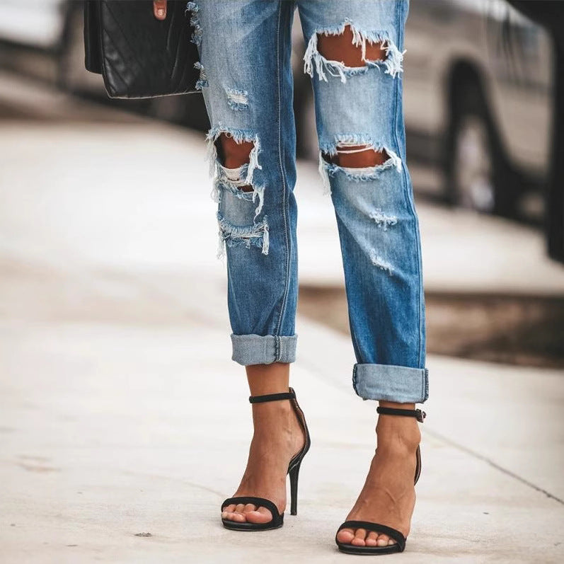 Charming Beautiful Unique Women's Skinny Ripped Women's Jeans