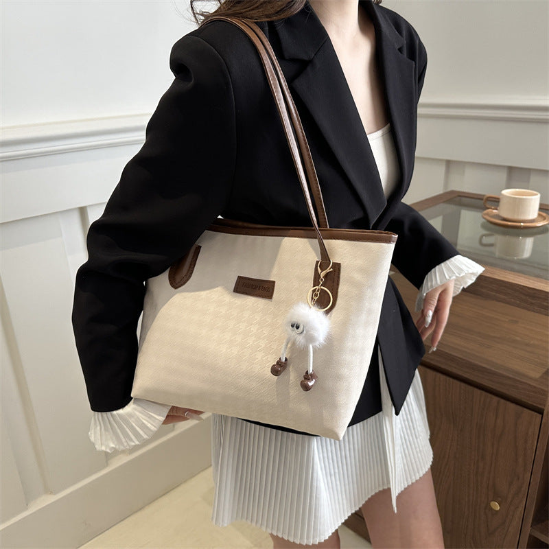 Women's Large Capacity Texture College Class Commuter Shoulder Bags