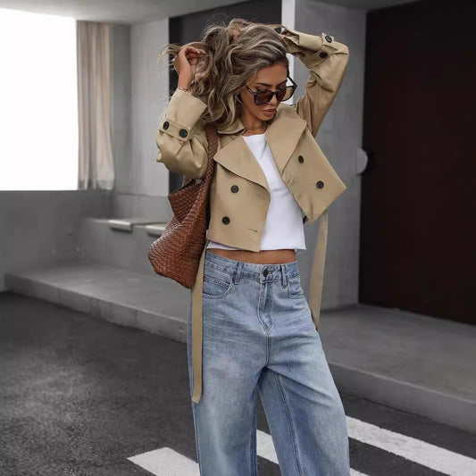 Women's Pretty Casual Elegant High-grade Double-breasted Jackets