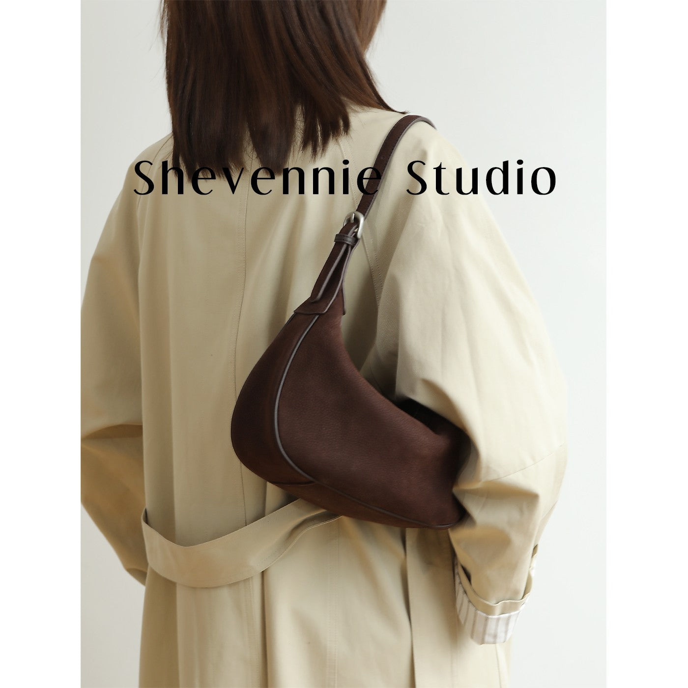 Women's Vintage Genuine Leather Crescent Hand-held Underarm Armpit Bags