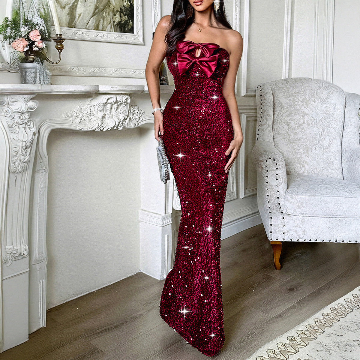 Women's Elegant Dress Tube Sexy Maxi Dresses