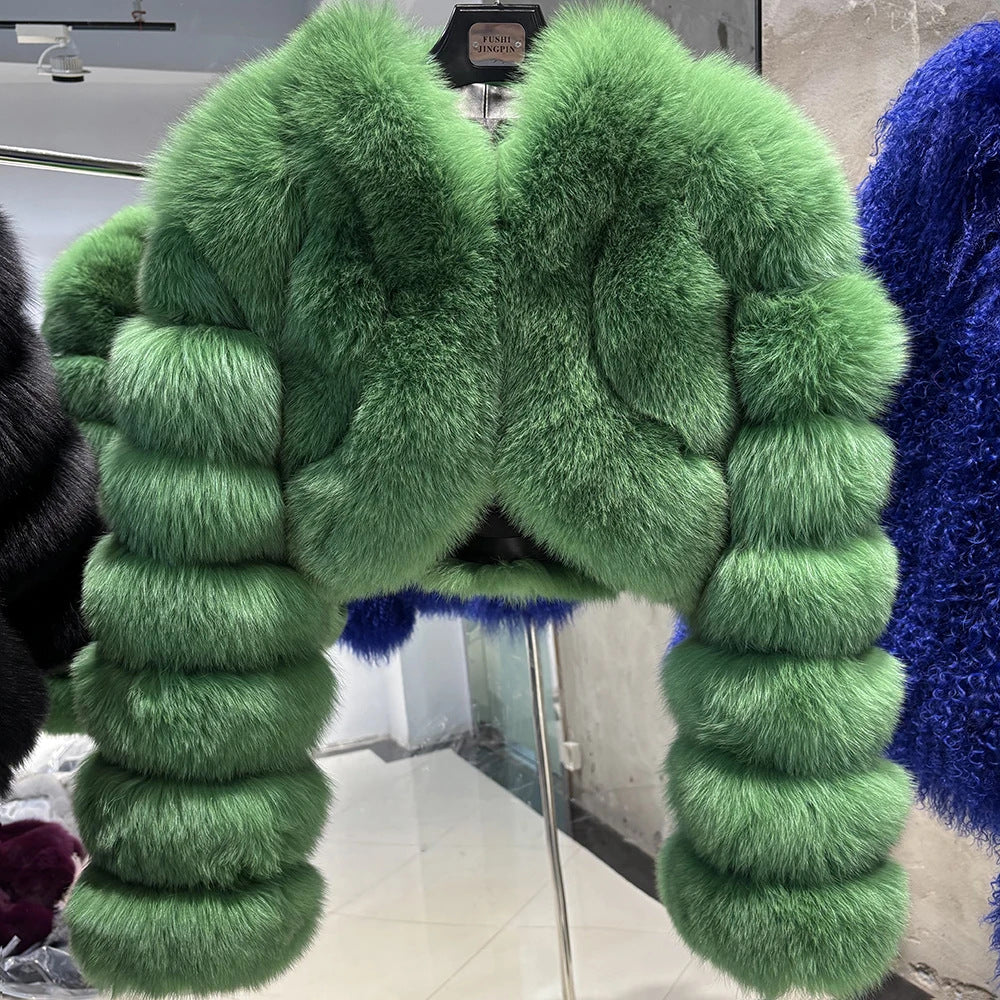 Faux Fur Fox Stitching Winter Warm Coats