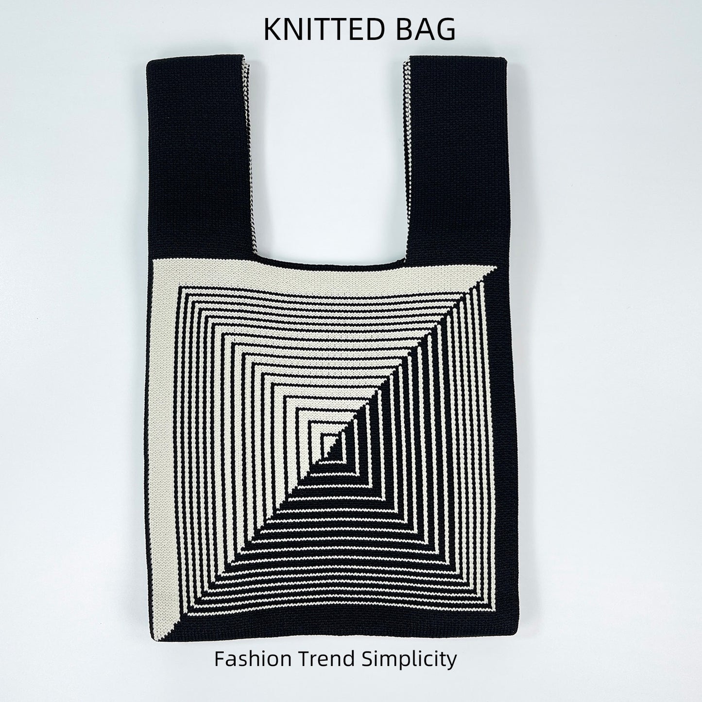 Women's Flower Knitted Large Capacity Totes Wrist Handbags