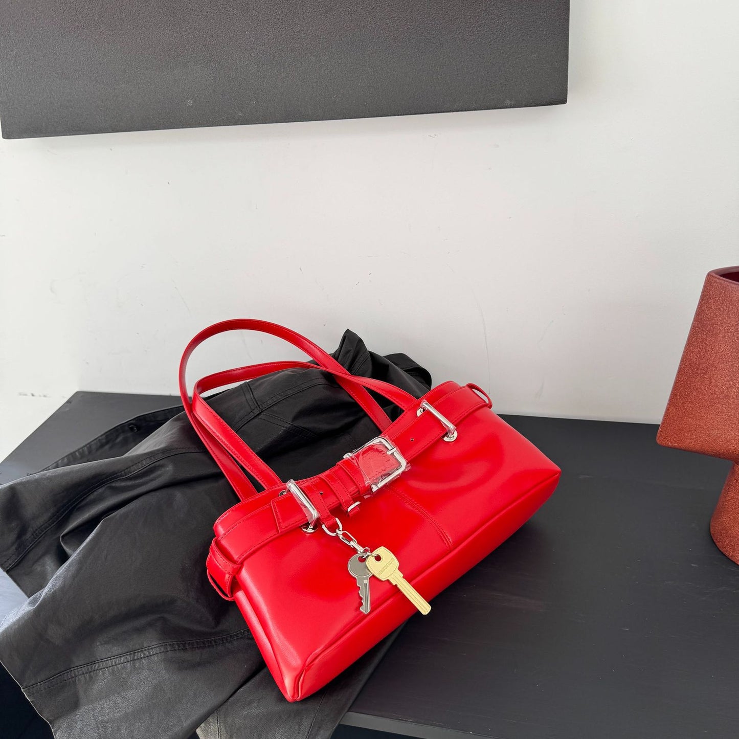 Women's Design High-grade Retro Wind Underarm Genuine Leather Armpit Bags