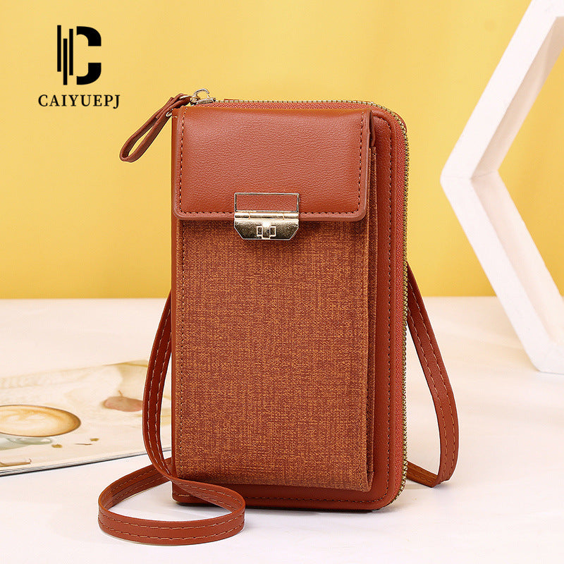 Women's Mobile Fashion Simple Korean Latch Phone Bags