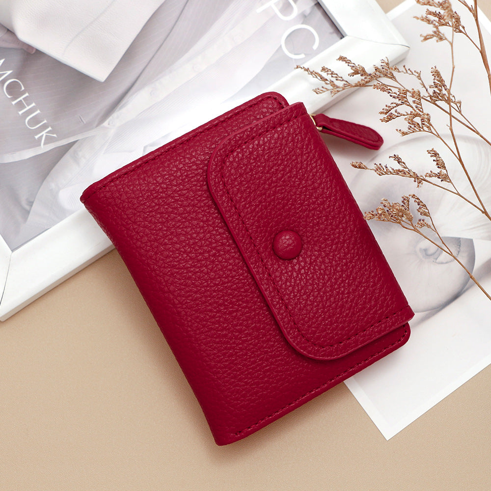 Women's Zipper Niche Creative Style Multifunctional Fashion Litchi Ladies Wallets