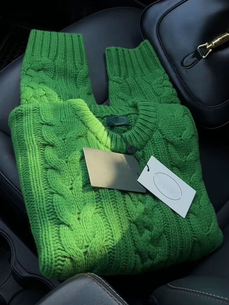 High Sense European Goods Twist Weave Sweaters