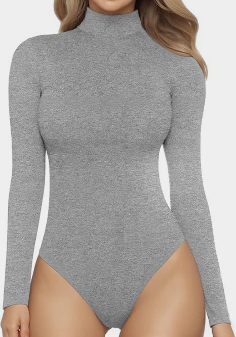 Women's Casual Bottoming Long Sleeve Tight Leopard Women's Jumpsuit/clothing