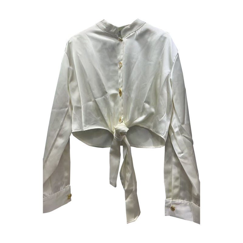 Women's Temperament Shirt Autumn Fashion Rhinestone Design Blouses