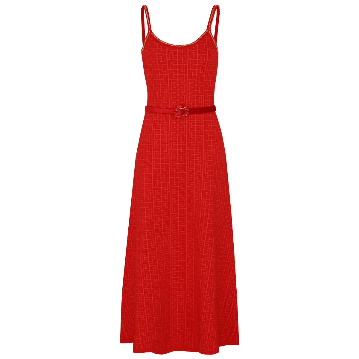 Women's Quality Fashion Knitted Popular Chain Belt Dresses