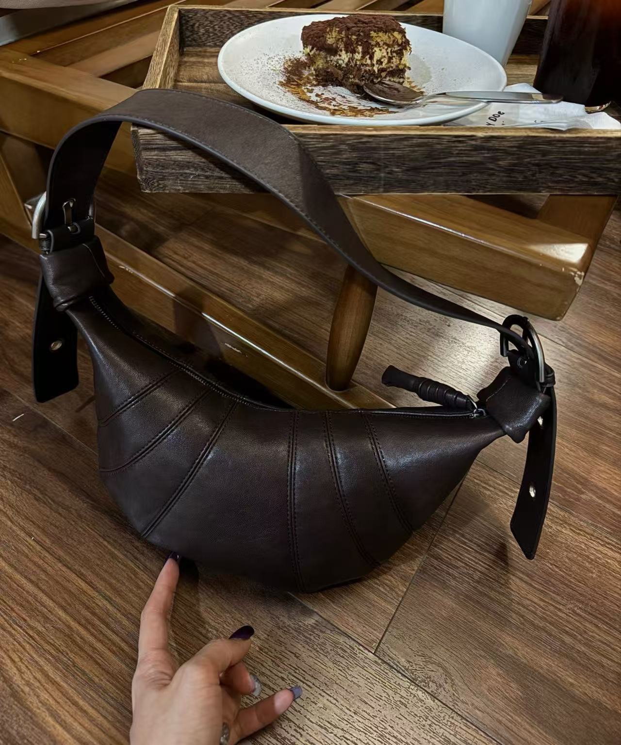 Durable Leather Versatile Croissant Advanced Dumpling Bags