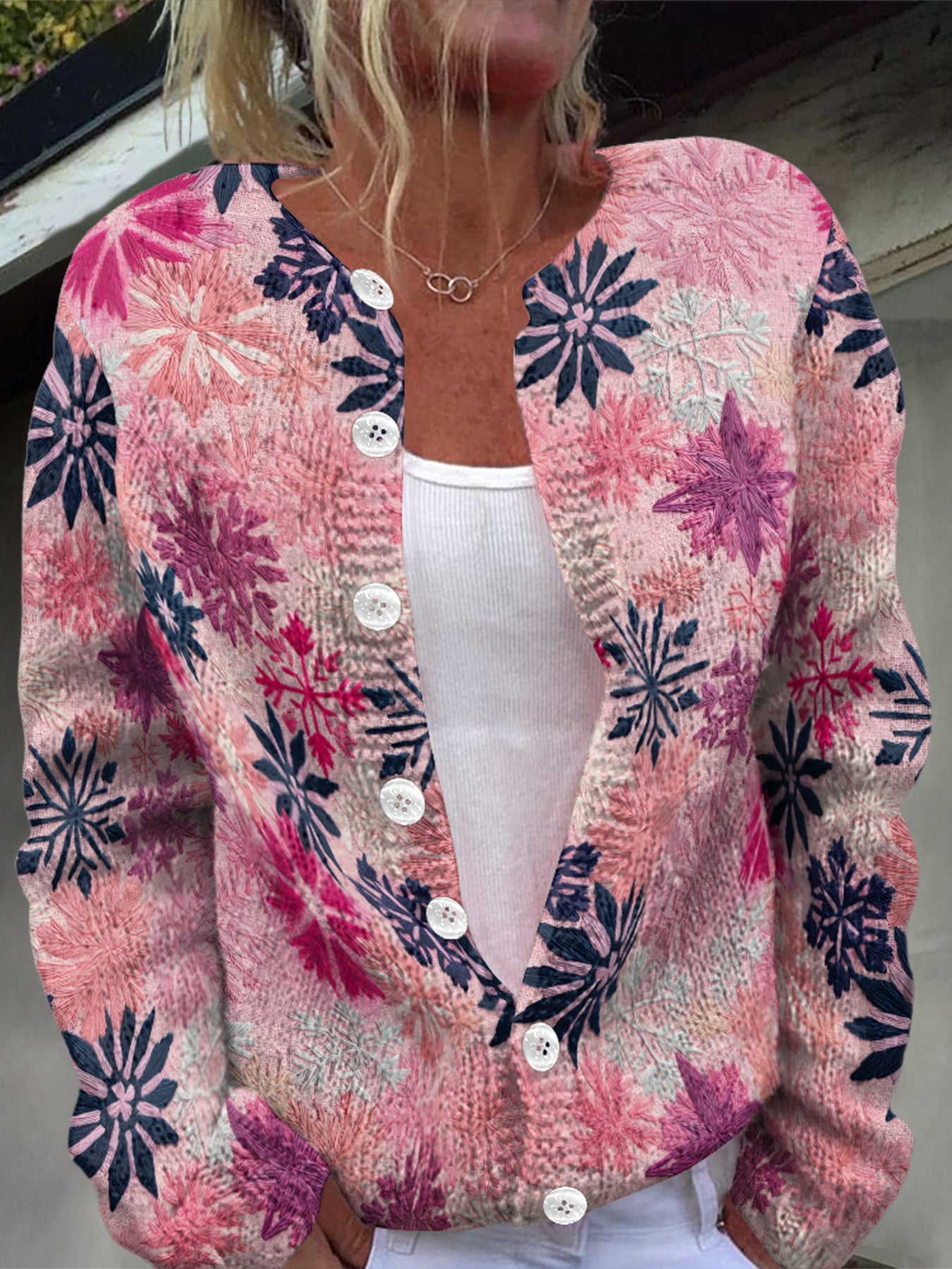 Glamorous Winter Single-breasted Christmas Warm Button Sweaters