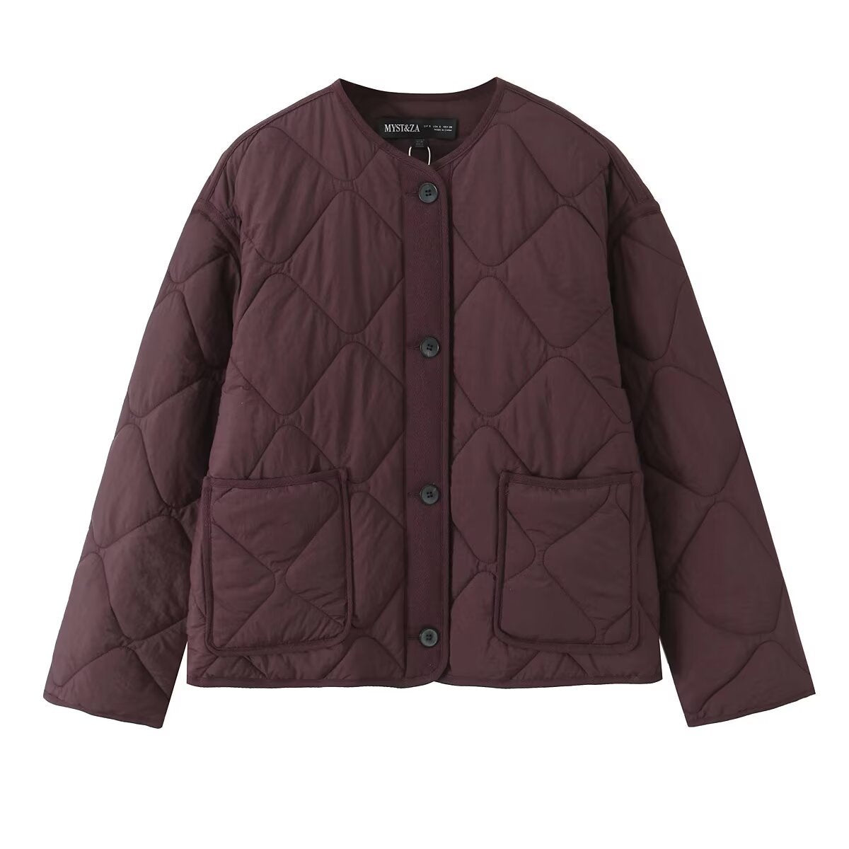 Women's Fashion Casual Round Tie Chest Pocket Coats