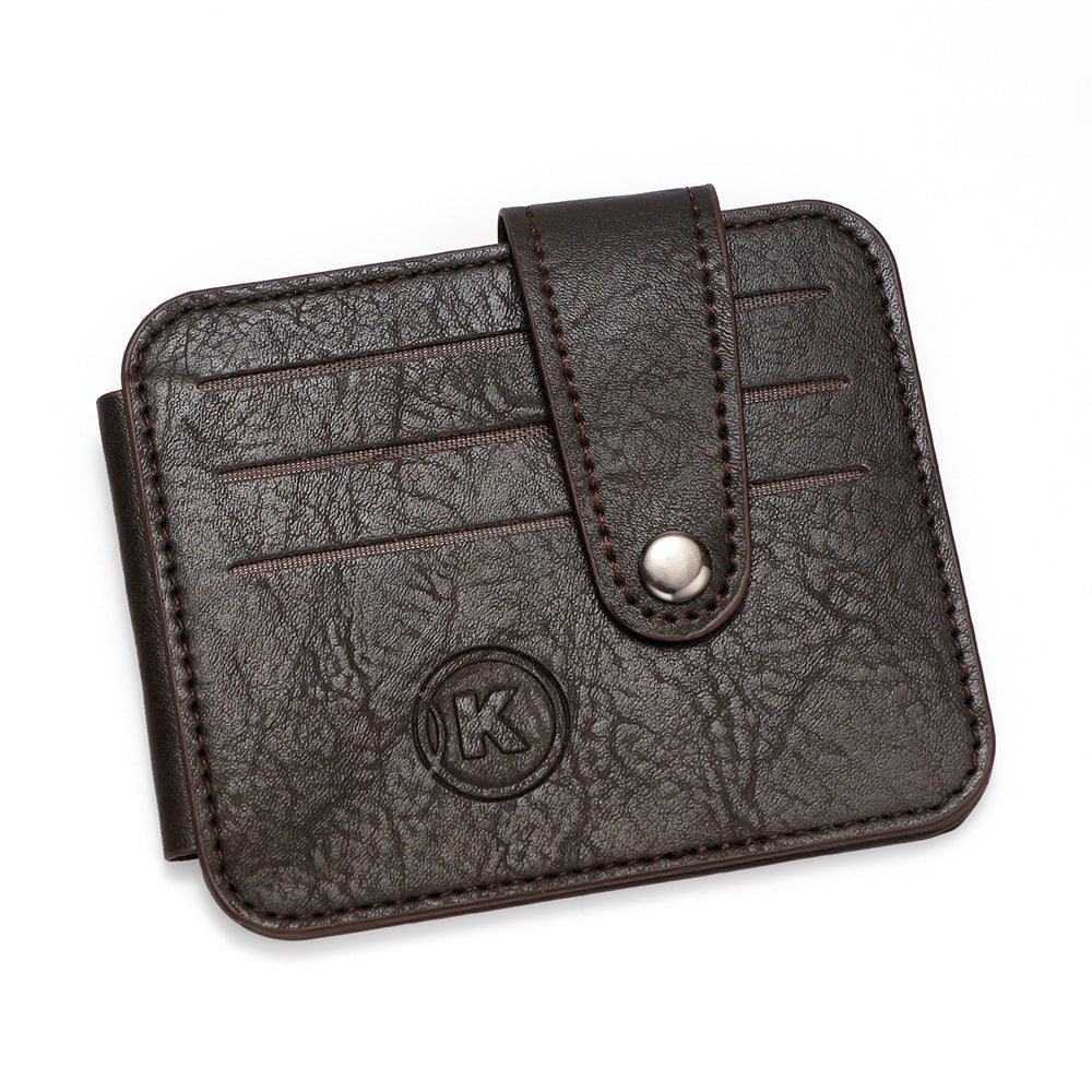 Retro Easy Matching Snap Multiple Slots Card Holder