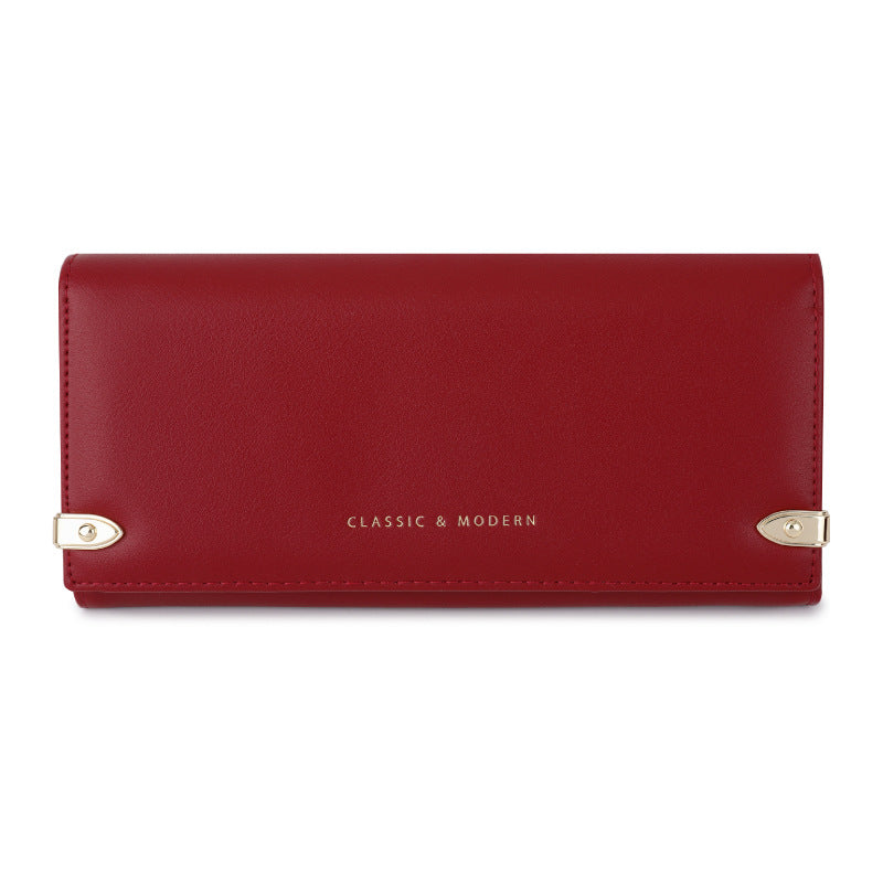 Women's High-grade Leather Long Storage Carrying Multiple Ladies Wallets