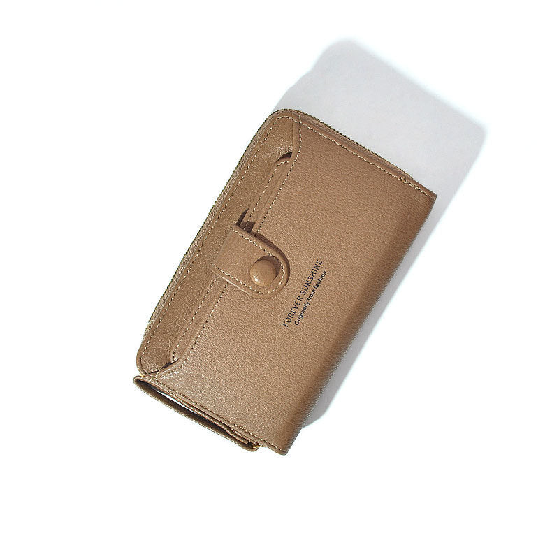 Korean Fashion Female Long Zip Simple Ladies Wallets