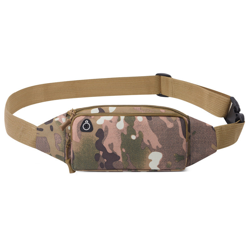 Men's Multifunctional Leisure Canvas Running Mobile Waterproof Bags