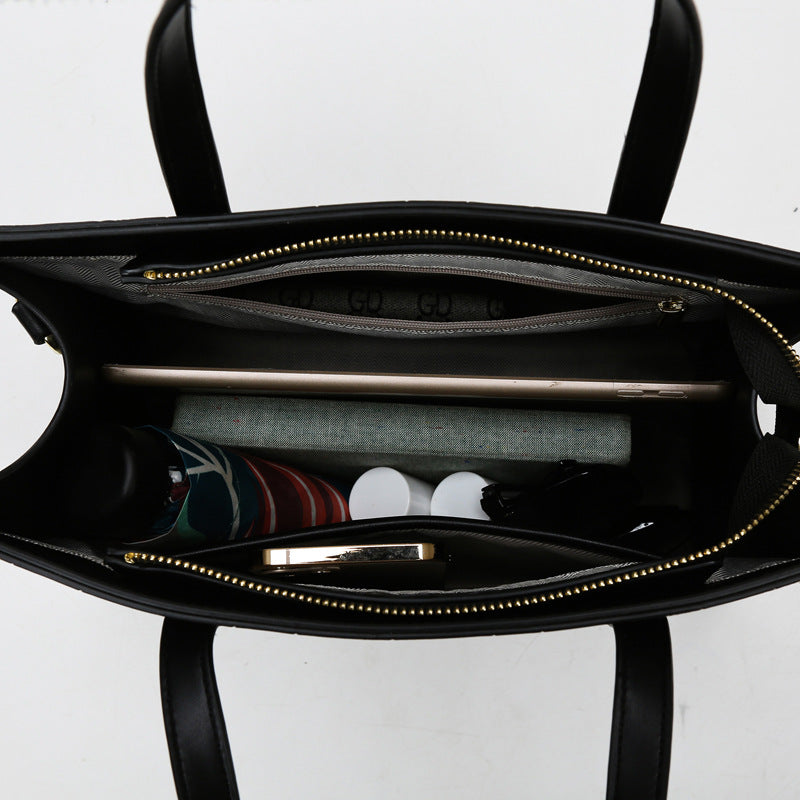 Women's Fashion Crocodile Pattern Large Capacity Simple Handbags