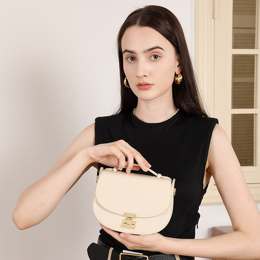 Women's Leather High-grade Hand Holding Saddle Selenodont Fashion Bags