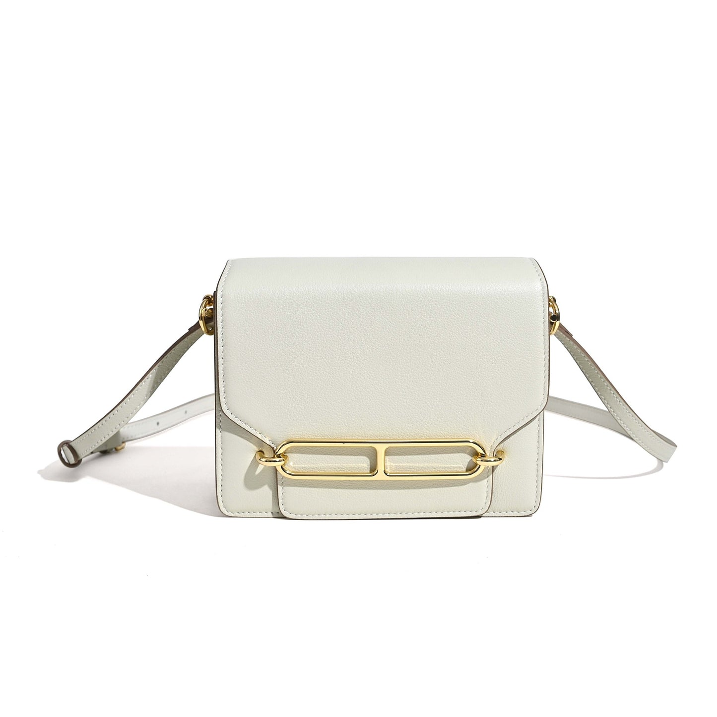 Attractive First Layer Cowhide Retro Temperament Small Square Bags